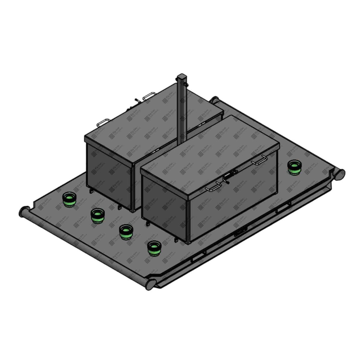 Skid For Dual Tool Box AND Fittings